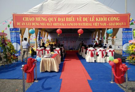 Ground Breaking Ceremony of Ohtsuka Sangyo Material Vietnam Factory Project